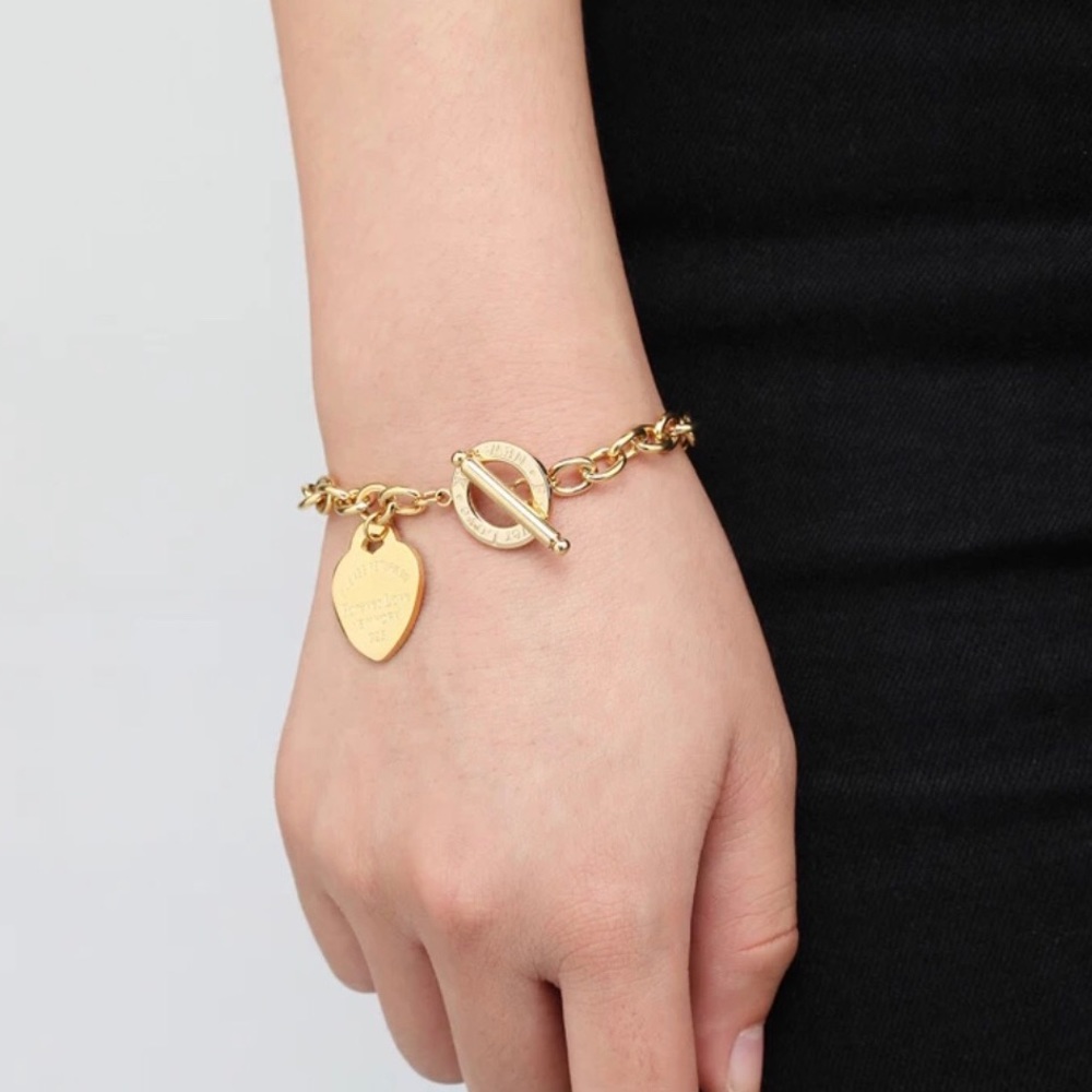 Titanium Steel Toggle Bracelet .